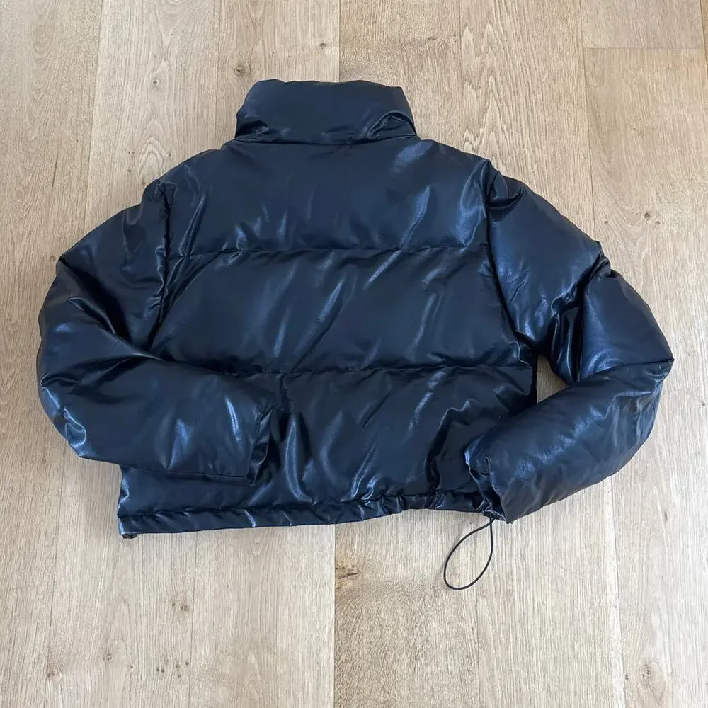 ANWND Puffer jacket Cropped Size M Black - Picture 4 of 4